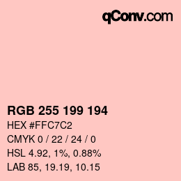 Color code: RGB 255 199 194 | qconv.com