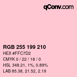 Color code: RGB 255 199 210 | qconv.com