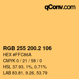 Color code: RGB 255 200.2 106 | qconv.com