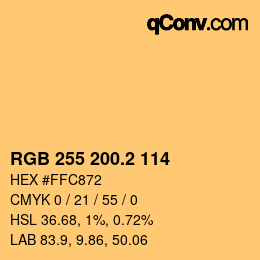 Farbcode: RGB 255 200.2 114 | qconv.com