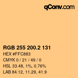 カラーコード: RGB 255 200.2 131 | qconv.com