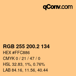 Color code: RGB 255 200.2 134 | qconv.com