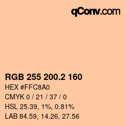 Color code: RGB 255 200.2 160 | qconv.com