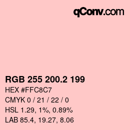 Color code: RGB 255 200.2 199 | qconv.com