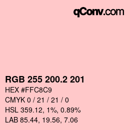 Color code: RGB 255 200.2 201 | qconv.com