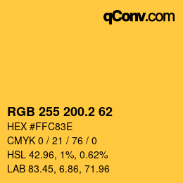 カラーコード: RGB 255 200.2 62 | qconv.com