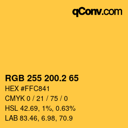 カラーコード: RGB 255 200.2 65 | qconv.com