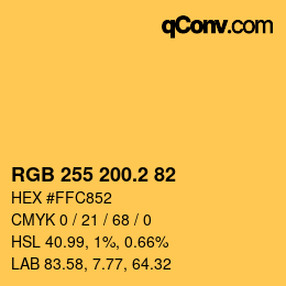 カラーコード: RGB 255 200.2 82 | qconv.com