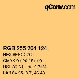 Farbcode: RGB 255 204 124 | qconv.com