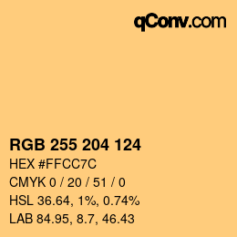 Farbcode: RGB 255 204 124 | qconv.com