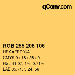 Color code: RGB 255 208 106 | qconv.com