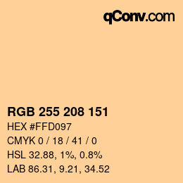 Color code: RGB 255 208 151 | qconv.com