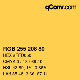 Color code: RGB 255 208 80 | qconv.com