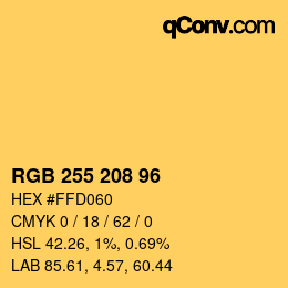 Color code: RGB 255 208 96 | qconv.com