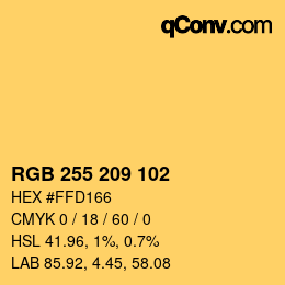 Color code: RGB 255 209 102 | qconv.com