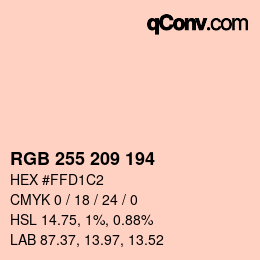 Color code: RGB 255 209 194 | qconv.com
