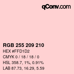 Color code: RGB 255 209 210 | qconv.com