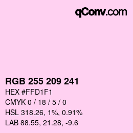 Color code: RGB 255 209 241 | qconv.com
