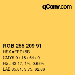 Código de color: RGB 255 209 91 | qconv.com
