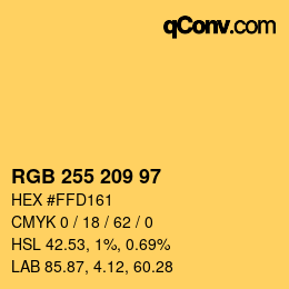 Color code: RGB 255 209 97 | qconv.com