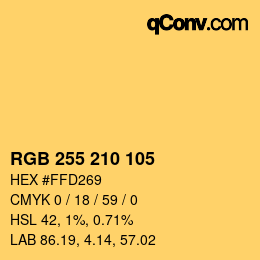 Color code: RGB 255 210 105 | qconv.com