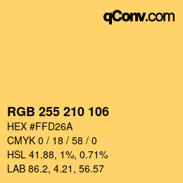 Color code: RGB 255 210 106 | qconv.com