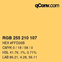 Color code: RGB 255 210 107 | qconv.com
