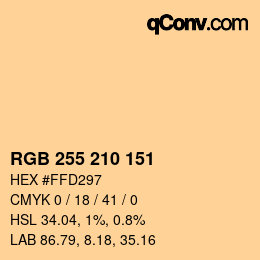 Color code: RGB 255 210 151 | qconv.com