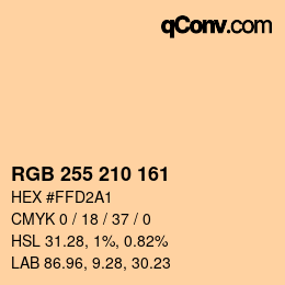 Farbcode: RGB 255 210 161 | qconv.com
