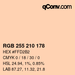 Farbcode: RGB 255 210 178 | qconv.com