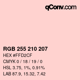 Color code: RGB 255 210 207 | qconv.com