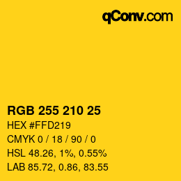 Color code: RGB 255 210 25 | qconv.com