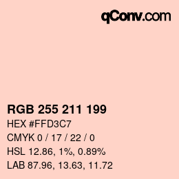 Color code: RGB 255 211 199 | qconv.com