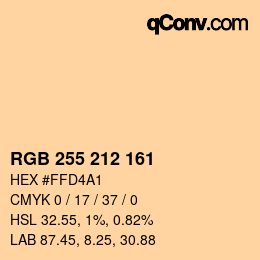 Código de color: RGB 255 212 161 | qconv.com