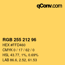 Color code: RGB 255 212 96 | qconv.com