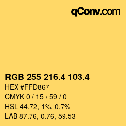 カラーコード: RGB 255 216.4 103.4 | qconv.com