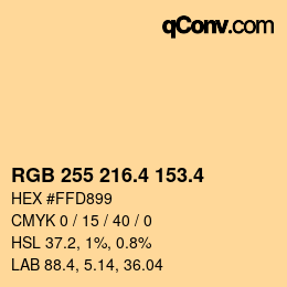 カラーコード: RGB 255 216.4 153.4 | qconv.com