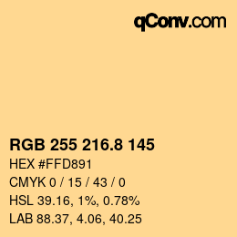 Color code: RGB 255 216.8 145 | qconv.com