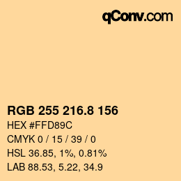 Color code: RGB 255 216.8 156 | qconv.com
