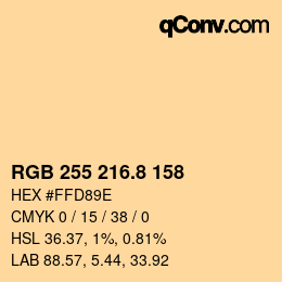 Color code: RGB 255 216.8 158 | qconv.com