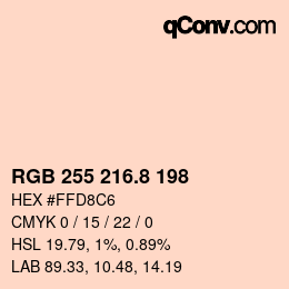 Color code: RGB 255 216.8 198 | qconv.com