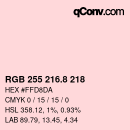 Color code: RGB 255 216.8 218 | qconv.com