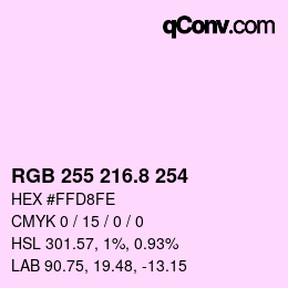 Color code: RGB 255 216.8 254 | qconv.com