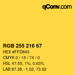 Color code: RGB 255 216 67 | qconv.com