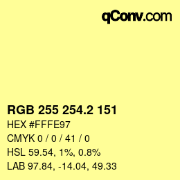 Color code: RGB 255 254.2 151 | qconv.com