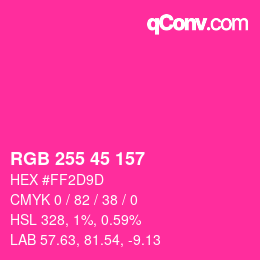 Color code: RGB 255 45 157 | qconv.com