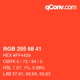 Color code: RGB 255 68 41 | qconv.com