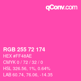 Color code: RGB 255 72 174 | qconv.com