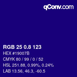 カラーコード: RGB 25 0.8 123 | qconv.com