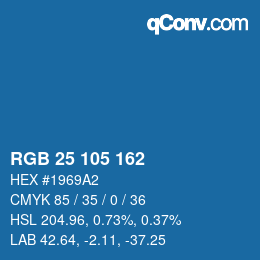 Color code: RGB 25 105 162 | qconv.com